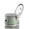 Ariete 2904 Rice Cooker - Elektryczny ryżowar z ceramiczną misą - Domowe Sushi - Wielofunkcyjny garnek do gotowania - Vintage Line - 3,5 L - 650 W - Zielony