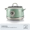 Ariete 2904 Rice Cooker - Elektryczny ryżowar z ceramiczną misą - Domowe Sushi - Wielofunkcyjny garnek do gotowania - Vintage Line - 3,5 L - 650 W - Zielony