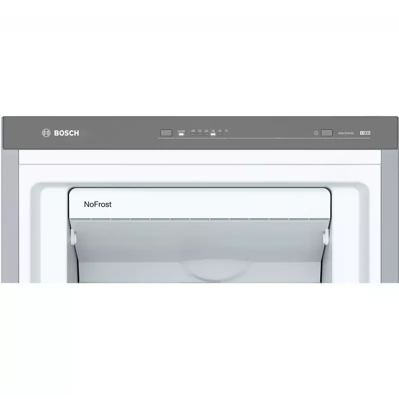 Zamrażarka pionowa Bosch Serie 4 GSN36VLEP — 242 L, NoFrost, klasa E, 39 dB, stal nierdzewna