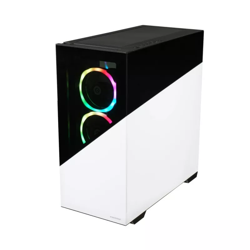 Obudowa PC ENERMAX - Enermaxk8 ARGB szklana wieża średnia - biała