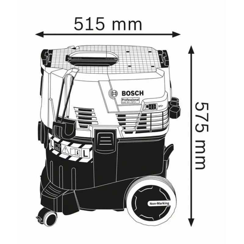 Bosch GAS 35 L SFC+ Professional Czarny, niebieski 1200 W
