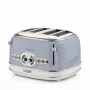 Toster Ariete 156 Vintage na 4 kromki, 1600 W, 6 poziomów opiekania, stal nierdzewna malowana w kolorze pastelowego błękitu, bez koszyków do kanapek. Niebieski