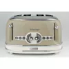 Ariete 156 4 Slice Vintage Toaster, 1600 W, 6 poziomów opiekania, stal nierdzewna malowana w kolorze pastelowego beżu, bez koszyków do kanapek