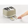 Ariete 156 4 Slice Vintage Toaster, 1600 W, 6 poziomów opiekania, stal nierdzewna malowana w kolorze pastelowego beżu, bez koszyków do kanapek