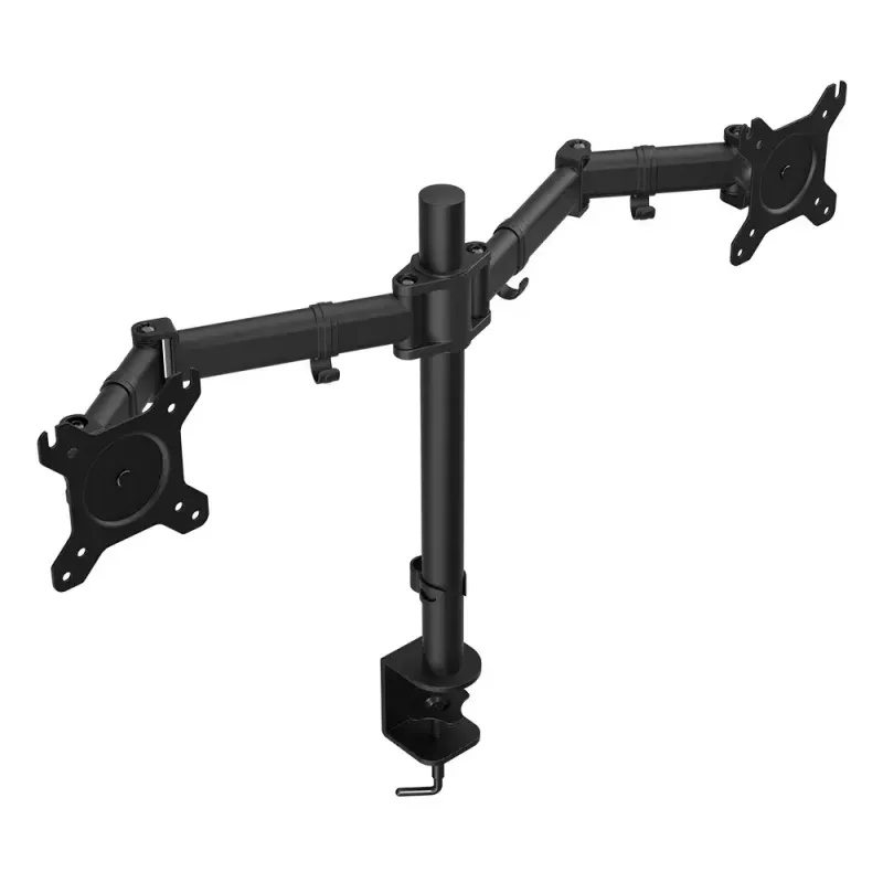 Uchwyt do monitora ENDORFY Atlas Double na 2 monitory 27 cali (68,6 cm), zacisk, VESA 75x75–100x100, maks. 8 kg na ekran, czarny