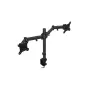Uchwyt do monitora ENDORFY Atlas Double na 2 monitory 27 cali (68,6 cm), zacisk, VESA 75x75–100x100, maks. 8 kg na ekran, czarny