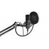 Mikrofon komputerowy ENDORFY Solum — przewodowy kardioidalny mikrofon USB-C, 16-bit/48 kHz, 18–21000 Hz, montaż na biurko, kabel 2,9 m, wyjście słuchawkowe, filtr pop