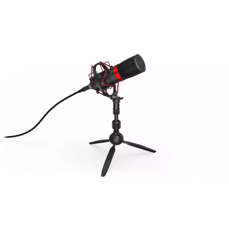 Mikrofon PC ENDORFY Solum Streaming T — przewodowy USB, 24-bit/48 kHz, 18–21000 Hz, mocowanie na stole, wyjście słuchawkowe, czarny