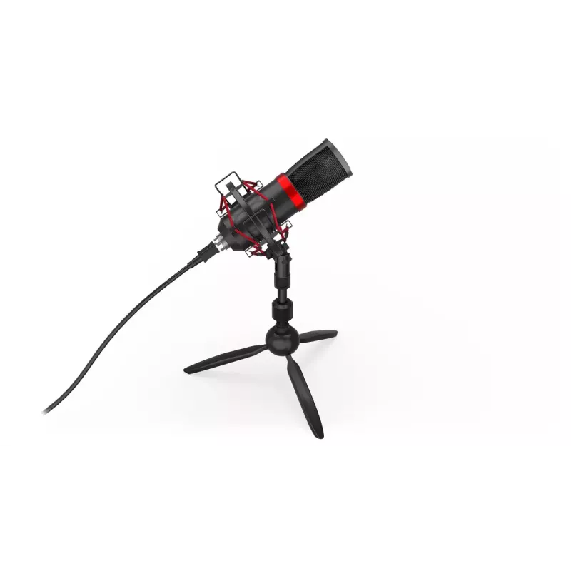Mikrofon PC ENDORFY Solum Streaming T — przewodowy USB, 24-bit/48 kHz, 18–21000 Hz, mocowanie na stole, wyjście słuchawkowe, czarny