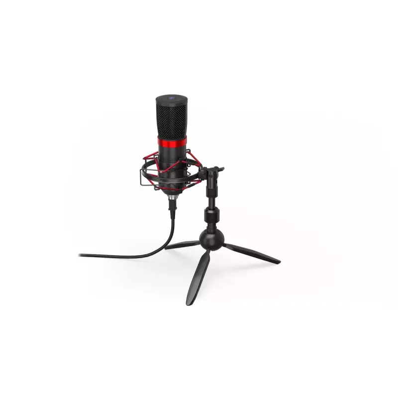 Mikrofon PC ENDORFY Solum Streaming T — przewodowy USB, 24-bit/48 kHz, 18–21000 Hz, mocowanie na stole, wyjście słuchawkowe, czarny