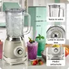 Ariete 583, Blender Vintage z szklanym dzbankiem 1,5 litra, 4 ostrza ze stali nierdzewnej, 4 prędkości + Pulse, 1000 W, Beżowy
