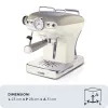 Ekspres do kawy Ariete 1389 Vintage - Ekspres do kawy espresso do kawy mielonej lub kapsułek ESE, w kolorze pastelowego beżu