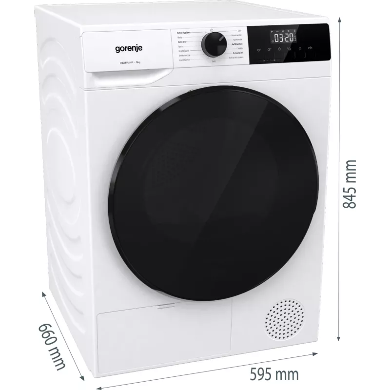 Suszarka do ubrań Gorenje DHNA92/DE wolnostojąca ładowana od przodu 9 kg biała