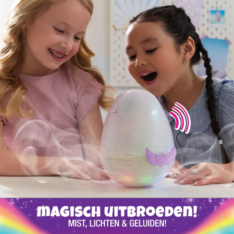 Hatchimals Alive Mystery Hatch Pufficorn Spinmaster AA Bateria Różowy Biały