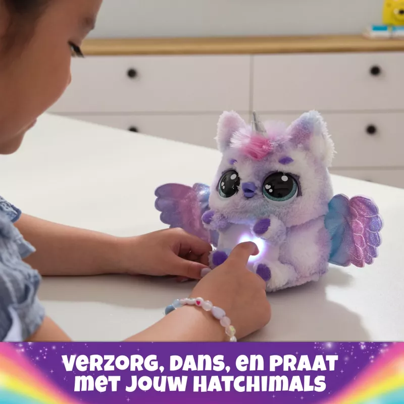 Hatchimals Alive Mystery Hatch Pufficorn Spinmaster AA Bateria Różowy Biały