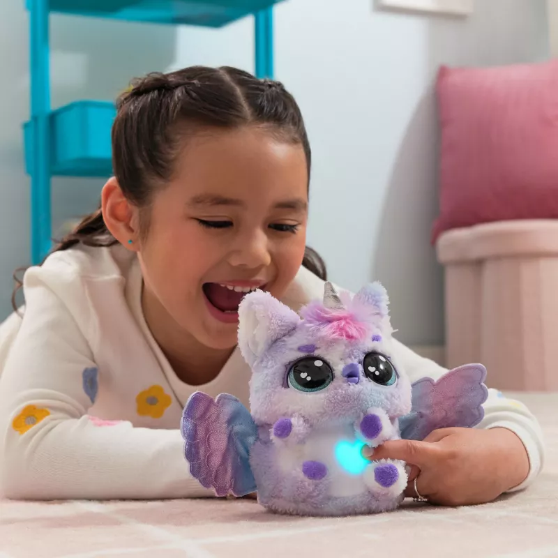 Hatchimals Alive Mystery Hatch Pufficorn Spinmaster AA Bateria Różowy Biały