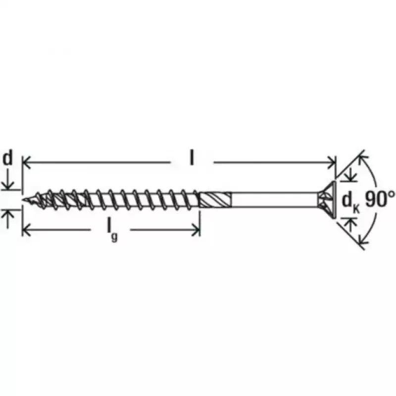 Wkręt do drewna FISCHER PowerFast II 8,0x220 mm z łbem stożkowym, TX, ocynkowany