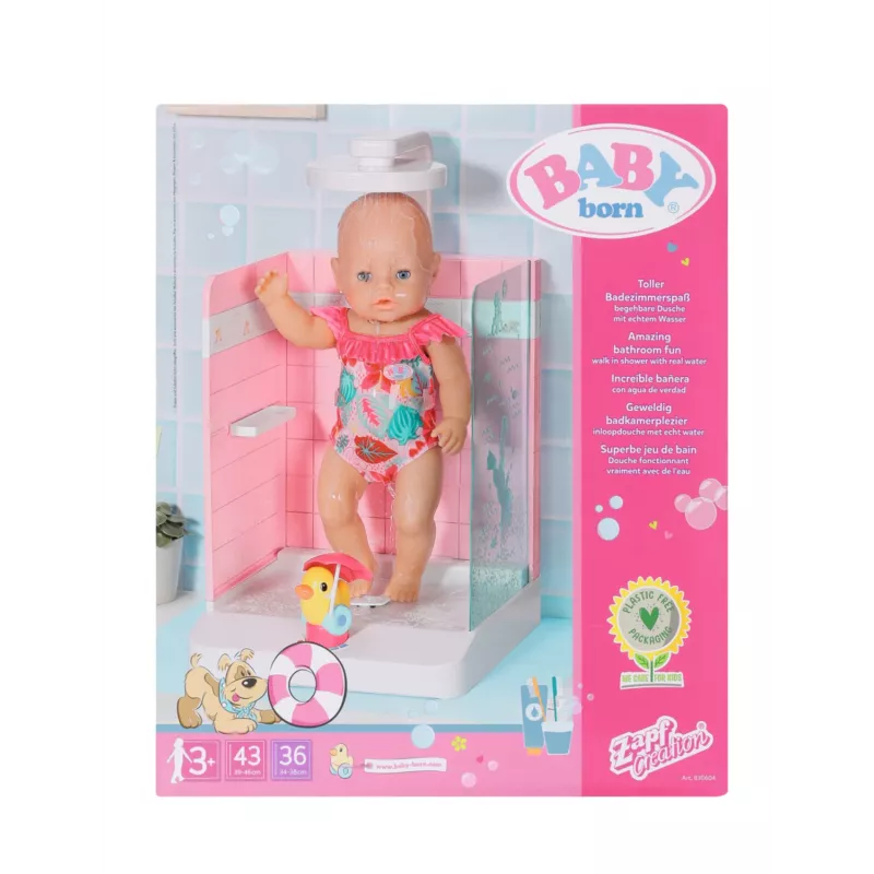 Łazienka dla lalek BABY born Bath Walk in Shower Zalecany wiek 3 lata
