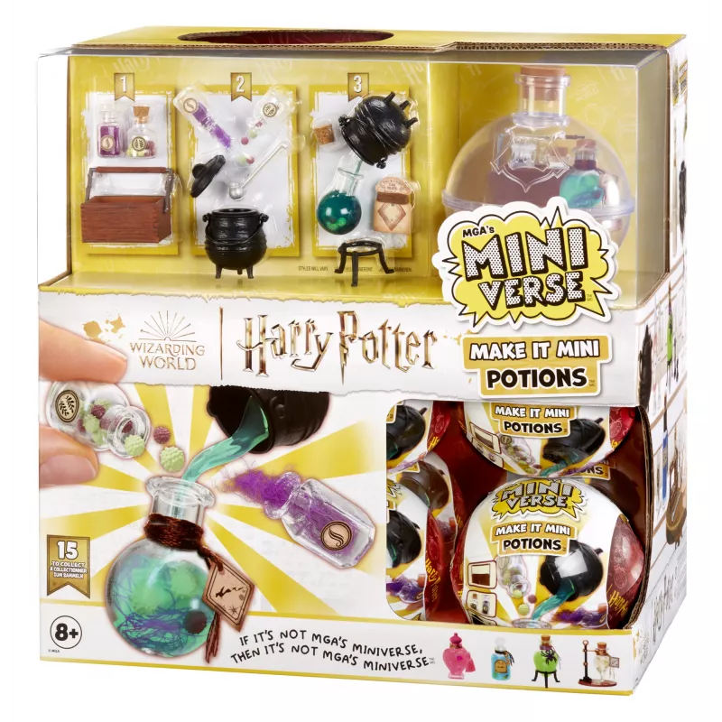 Miniverse - Harry Potter Make It Mini Potions, 8 lat, Wielokolorowy, Plastik, Żywica