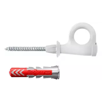 Zestaw wkrętów z hakiem i kołków Fischer 564173 25 szt. tworzywo sztuczne 8 mm