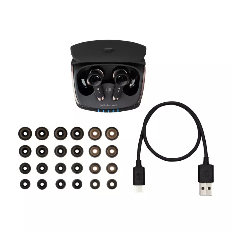 Słuchawki Audio-Technica ATH-TWX9 — True Wireless douszne TWS, 10–40000 Hz, Bluetooth, brązowy