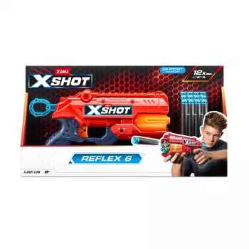 Pistolet zabawkowy ZURU XSHOT Excel Reflex 6 Blaster 12 rzutek wielokolorowy
