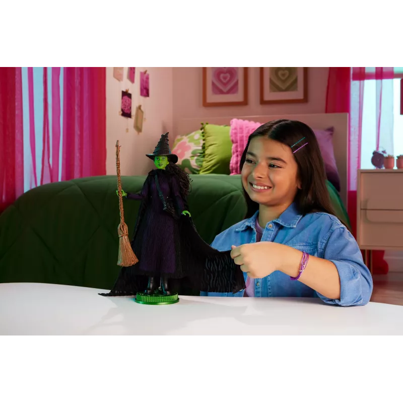 Lalka kolekcjonerska MATTEL Wicked Deluxe Elphaba HXY38 – figurka postaci, ruchoma, szczegółowy kostium
