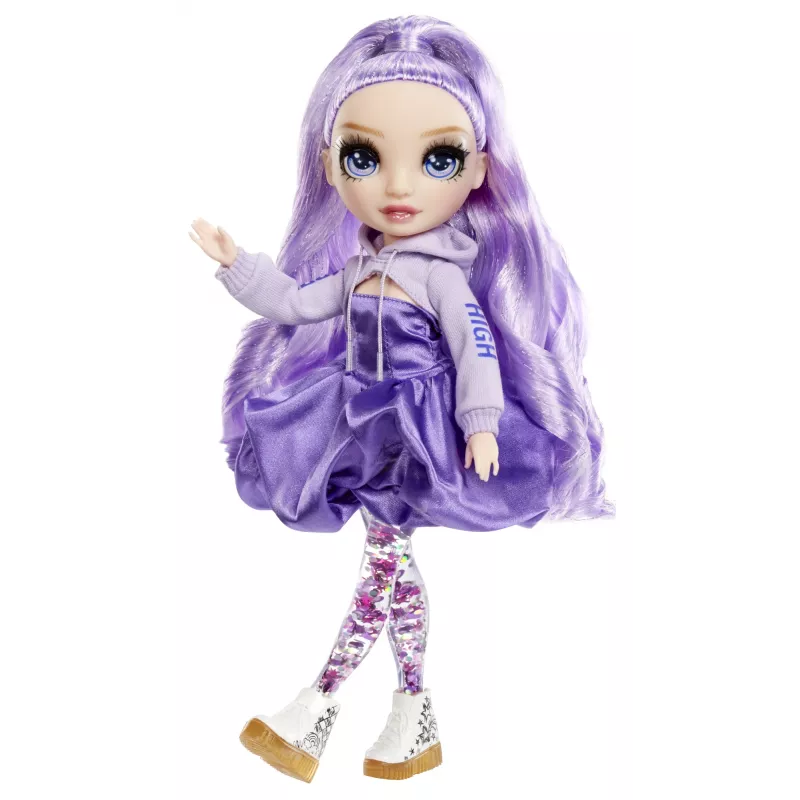 Rainbow High Sparkle & Shine Fashion Dolls- Viola (purpurowa), Lalka modowa, Kobieta, 4 lat(a), Chłopiec/Dziewczynka, 280 mm, Wielokolorowy