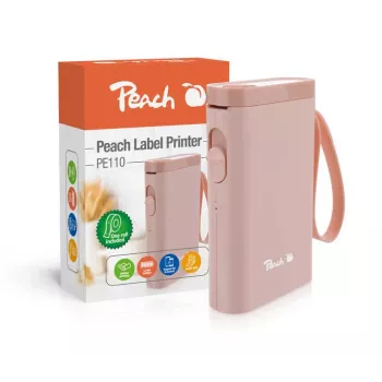 Drukarka etykiet Peach PE110, termiczna bezpośrednia 203 x 203 DPI, 60 mm/s, bezprzewodowa Bluetooth