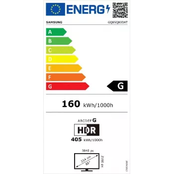 Samsung Q80D GQ85Q80DATXZG TV 2.16 m (85 cali) 4K Ultra HD Smart TV Wi-Fi Srebrny