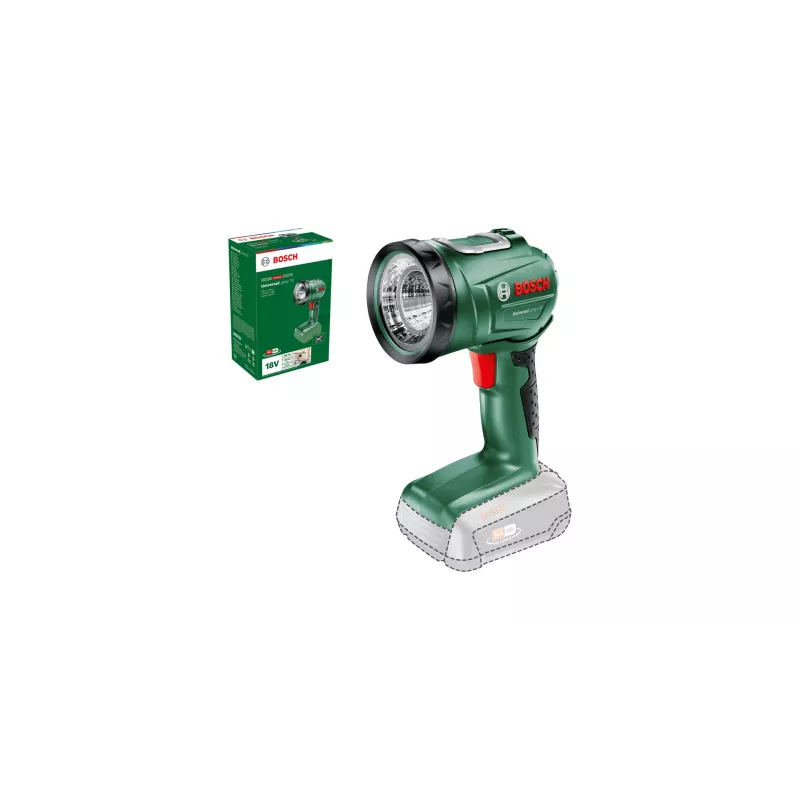Bosch UniversalLamp 18 Czarny, Zielony LED