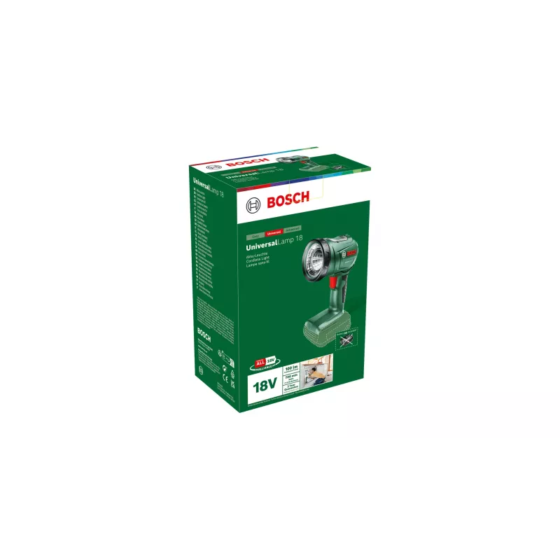 Bosch UniversalLamp 18 Czarny, Zielony LED