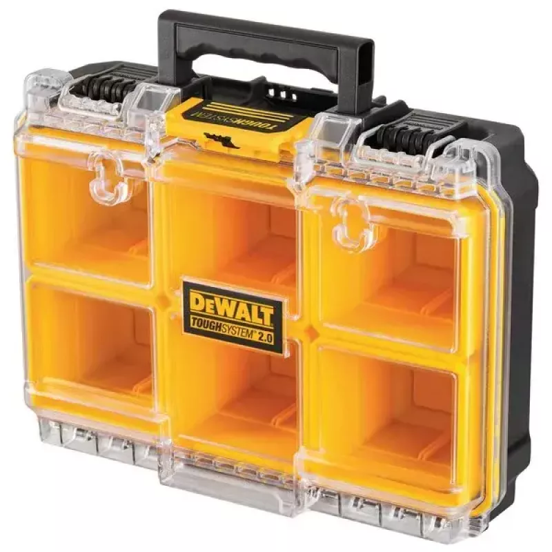 Skrzynka na narzędzia DeWALT ToughSystem 2.0 Czarna Przezroczysta Żółta 6 kieszeni