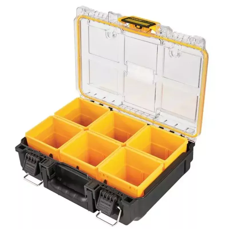 Skrzynka na narzędzia DeWALT ToughSystem 2.0 Czarna Przezroczysta Żółta 6 kieszeni
