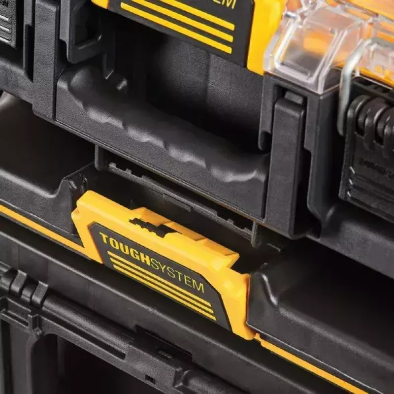 Skrzynka na narzędzia DeWALT ToughSystem 2.0 Czarna Przezroczysta Żółta 6 kieszeni