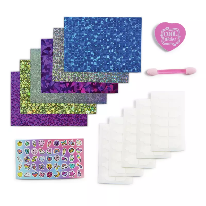 Cool Maker, Mix & Mani Foil Nail Kit z 6 arkuszami i naklejkami do 5 manicure DIY (opakowanie może się różnić), zabawki artystyczne i kreatywne dla dzieci od 7 lat