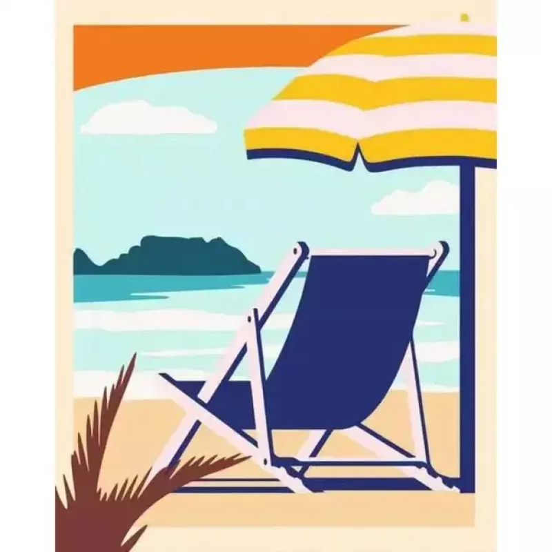 Ravensburger Painting Set CreArt Gallery Wall Set 'At the Beach' 23901 — zestaw do malowania z panelami ramowymi