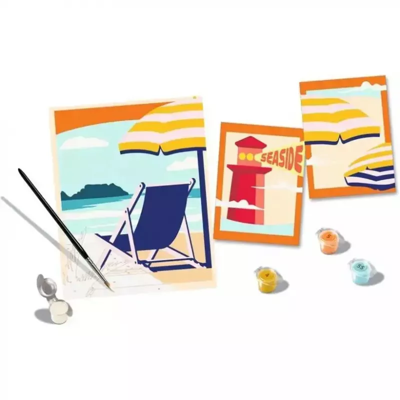 Ravensburger Painting Set CreArt Gallery Wall Set 'At the Beach' 23901 — zestaw do malowania z panelami ramowymi