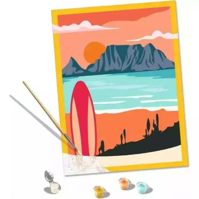 Ravensburger Painting CreArt 'Sunset at the Beach' model 23898 — zestaw do malowania po numerach dla dorosłych i młodzieży