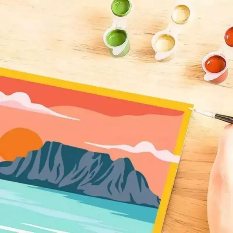 Ravensburger Painting CreArt 'Sunset at the Beach' model 23898 — zestaw do malowania po numerach dla dorosłych i młodzieży