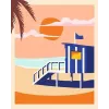 Zestaw do malowania Ravensburger CreArt Plaża - Domek, model 23896, zawiera płótno i farby