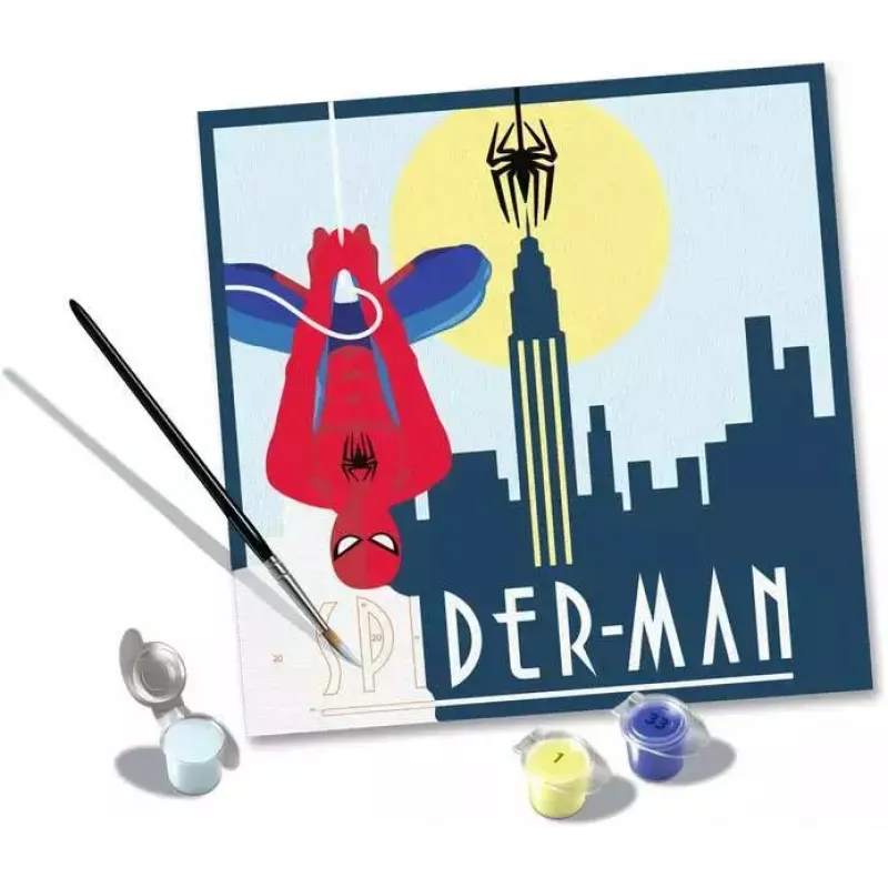 Zestaw do malowania po numerkach Ravensburger CreArt Spider-Man (model 23891) — zestaw do malowania na płótnie