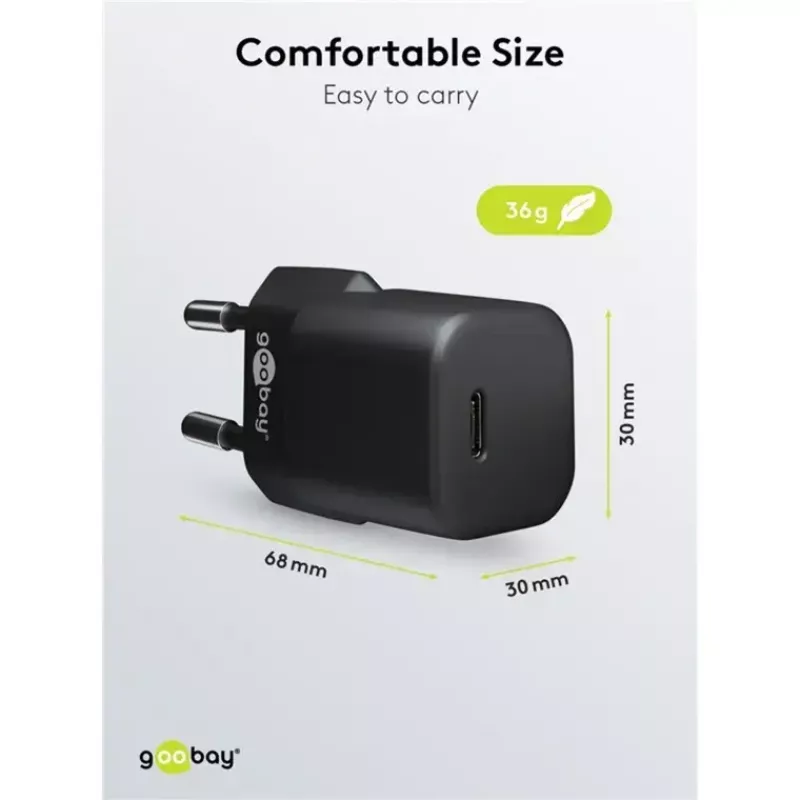 GOOBAY Charger 64574 30W USB‑C PD na Apple Lightning 1 m, czarny