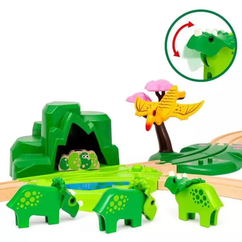 Zestaw kolejowy Ravensburger Dinosaur Deluxe Set BRIO World 63610400 z funkcjami interaktywnymi