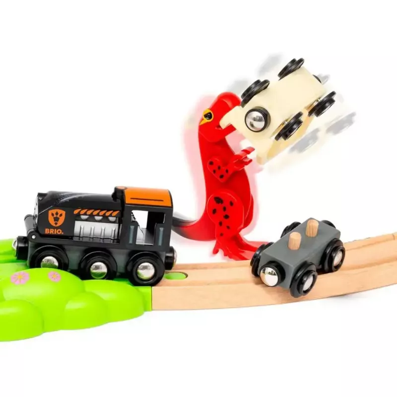 Zestaw kolejowy Ravensburger Dinosaur Deluxe Set BRIO World 63610400 z funkcjami interaktywnymi