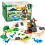 Zestaw kolejowy Ravensburger Dinosaur Deluxe Set BRIO World 63610400 z funkcjami interaktywnymi