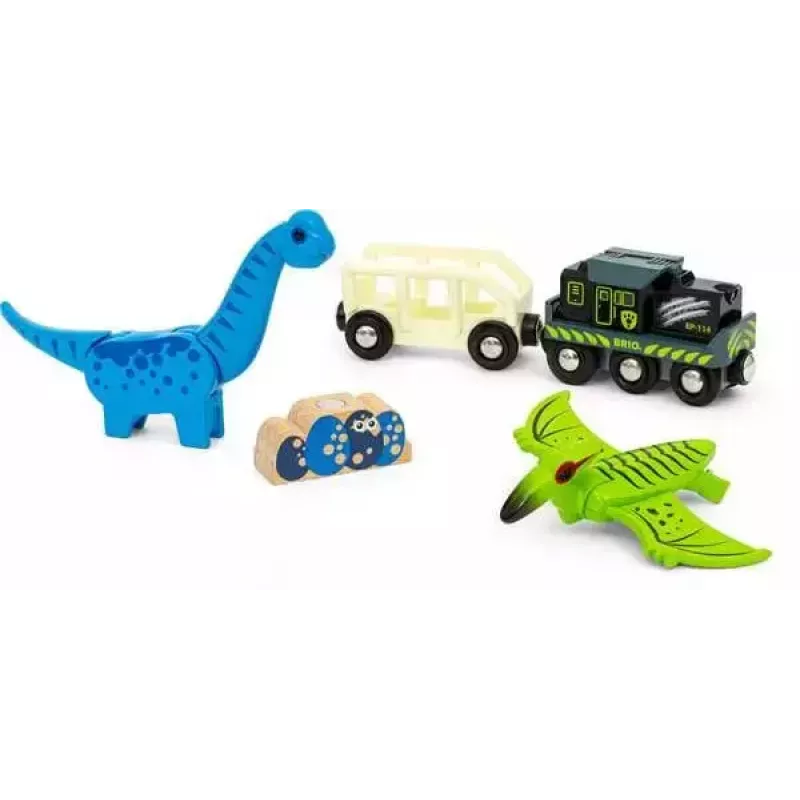 Train BRIO Dinosaur Battery Train wielokolorowy drewno 3+