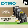 Oryginalne etykiety DYMO D1 | Biały nadruk na czarnej taśmie | 19 mm x 7 m | Etykiety samoprzylepne do drukarek etykiet LabelManager | Wyprodukowane w Europie