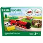 Ravensburger BRIO World Czerwona Lokomotywa Lola Zestaw Kolejki Farma – drewniany zestaw do zabawy kolejką