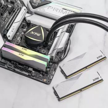 DIMM 64 GB DDR5-6000 (2x 32 GB) Dual-Kit, Arbeitsspeicher weiß, AX5U6000C3032G-DCLARWH, Lancer RGB, INTEL XMP